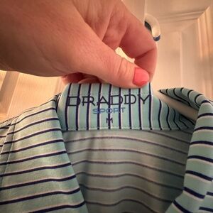 Draddy Sport Blue Striped Polo Shirt